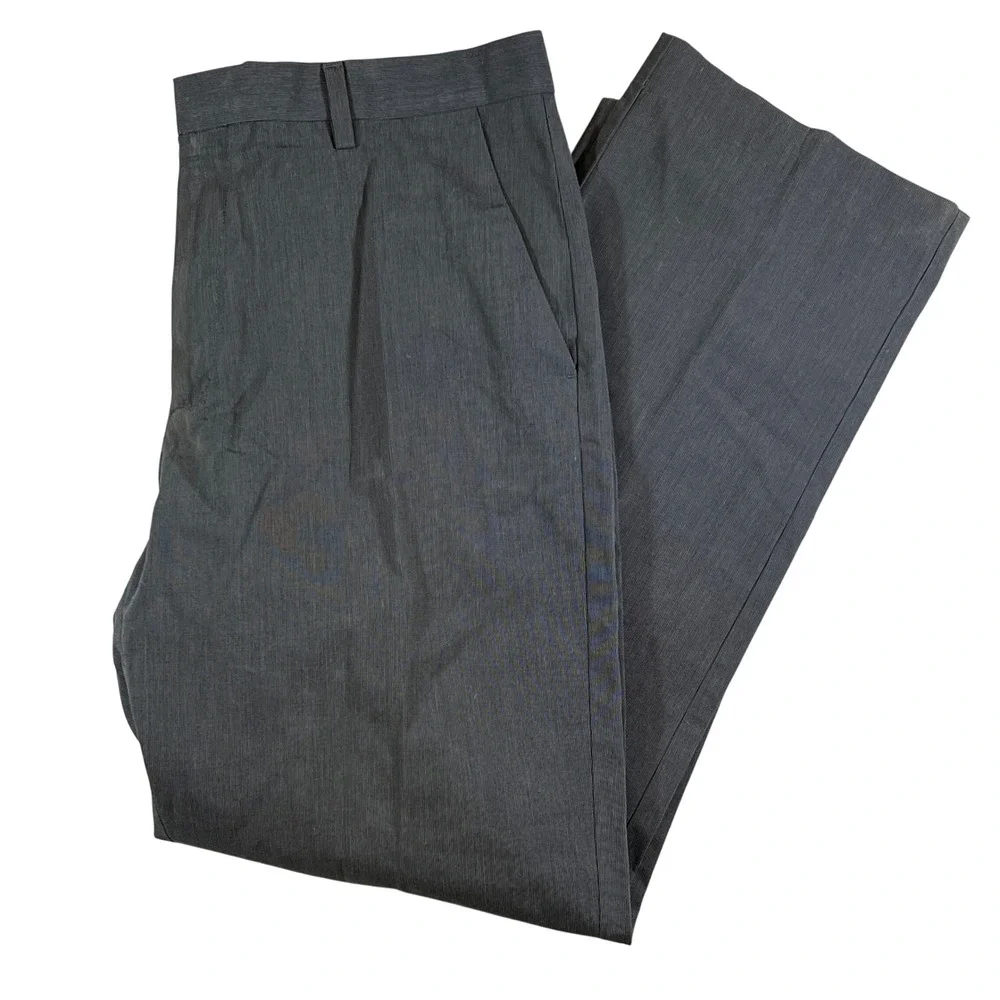 Banana Republic Chino Pants Men 34x30 Grey Tailored Fit Non-Iron Cotton Trousers
